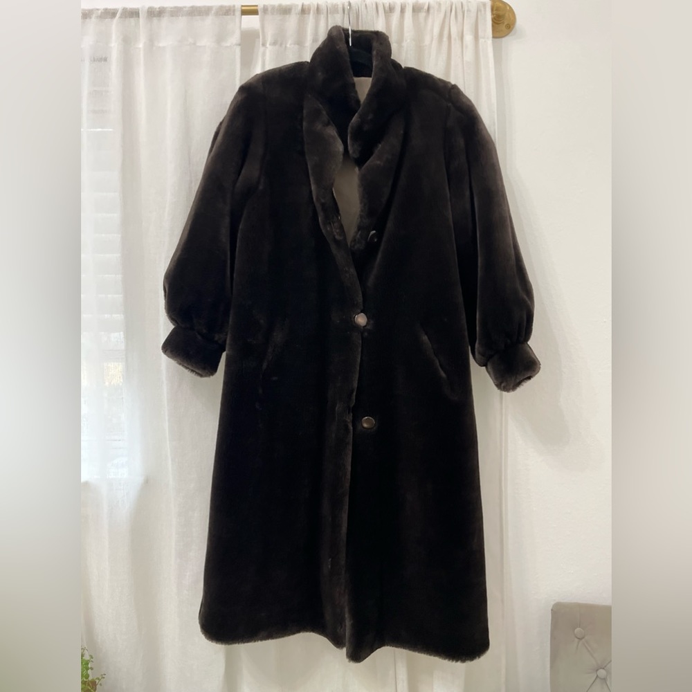 J. Percy for Marvin Richards vintage faux fur reversible coat